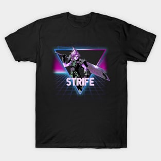 Final Fantasy VII Cloud Strife Retro 80s Neon Landscape T-Shirt